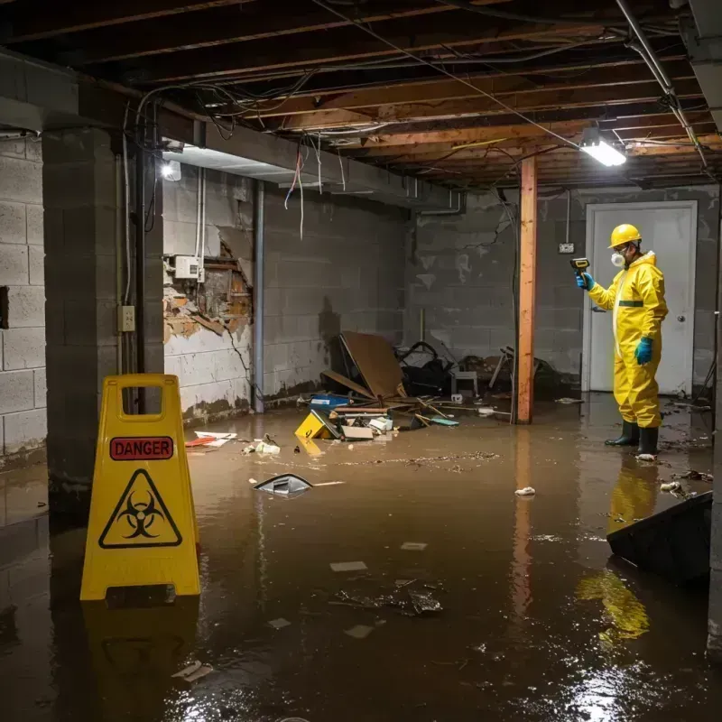 Flooded Basement Electrical Hazard in Grayson County, KY Property